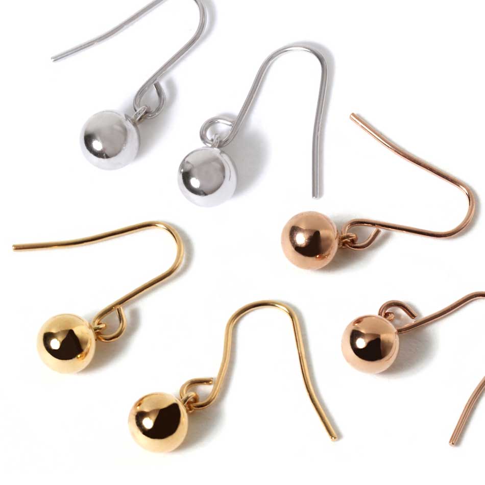 楽天市場】4mm丸玉チャームピアス ピアス つけっぱなし 18K 小さい