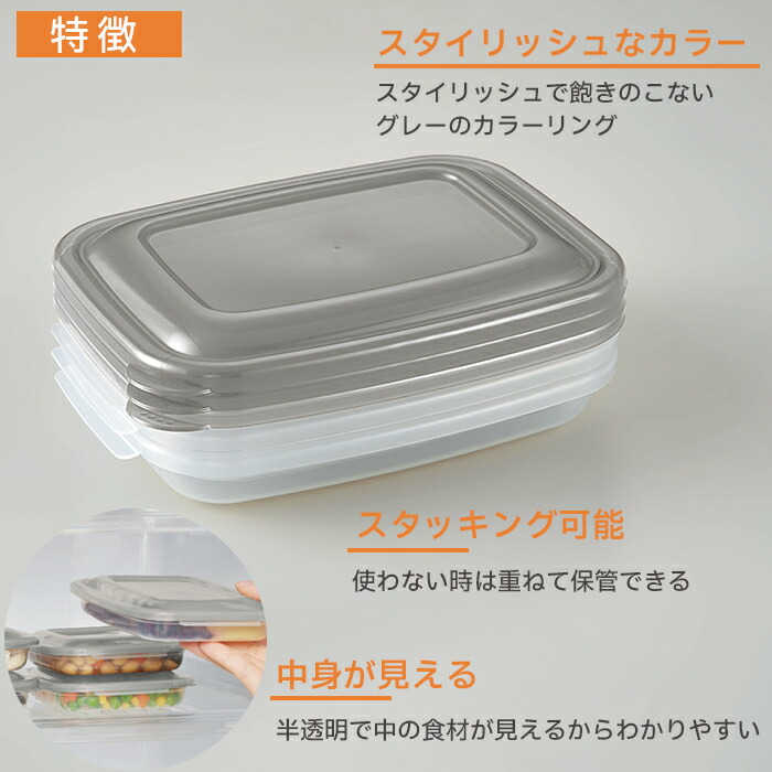 楽天市場】タケヤ 薄型保存容器 260ml 3個入 / 500ml 2個入日本製