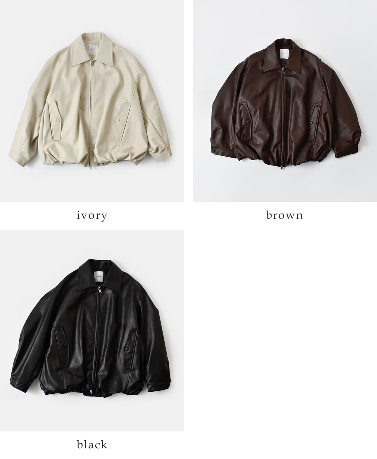 楽天市場】CLANE クラネ フェイクレザー バルーン ジャケット 19101