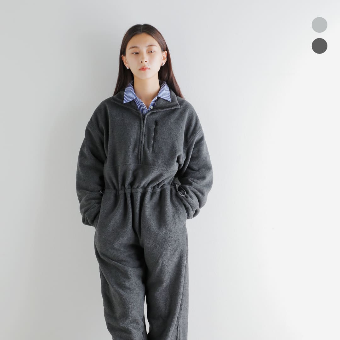 楽天市場】anuke アンヌーク フリース ハーフジップ コンビネゾン