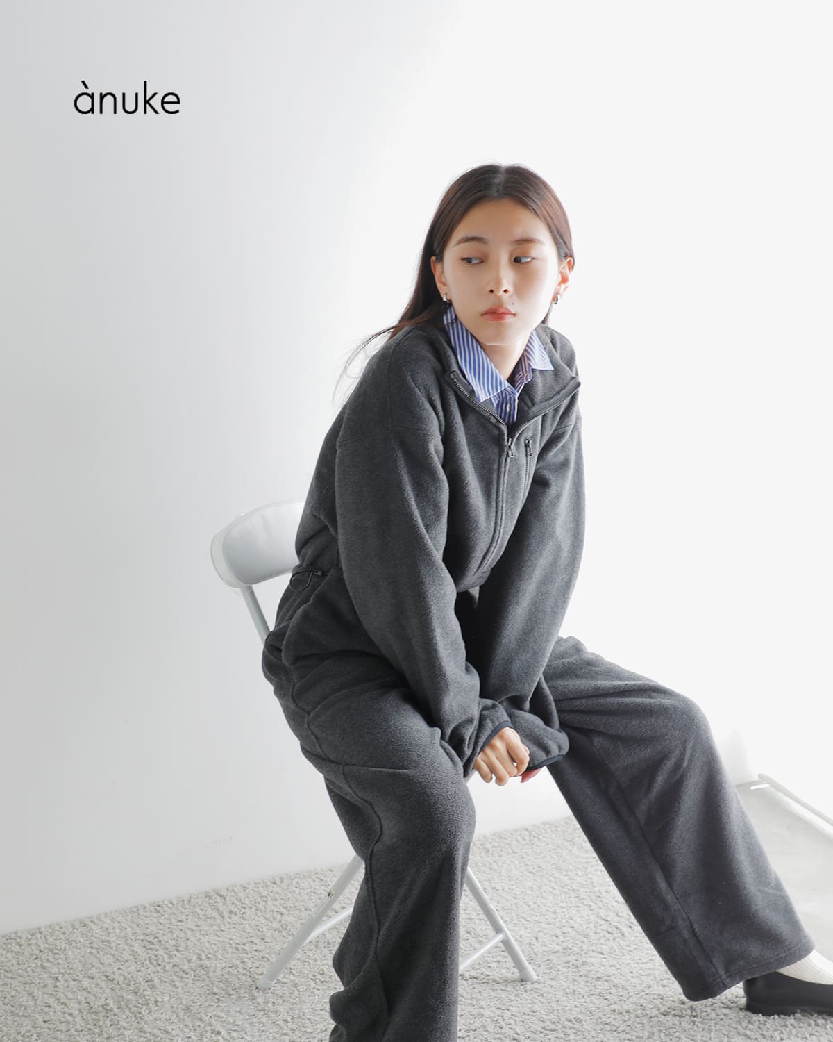 楽天市場】anuke アンヌーク フリース ハーフジップ コンビネゾン