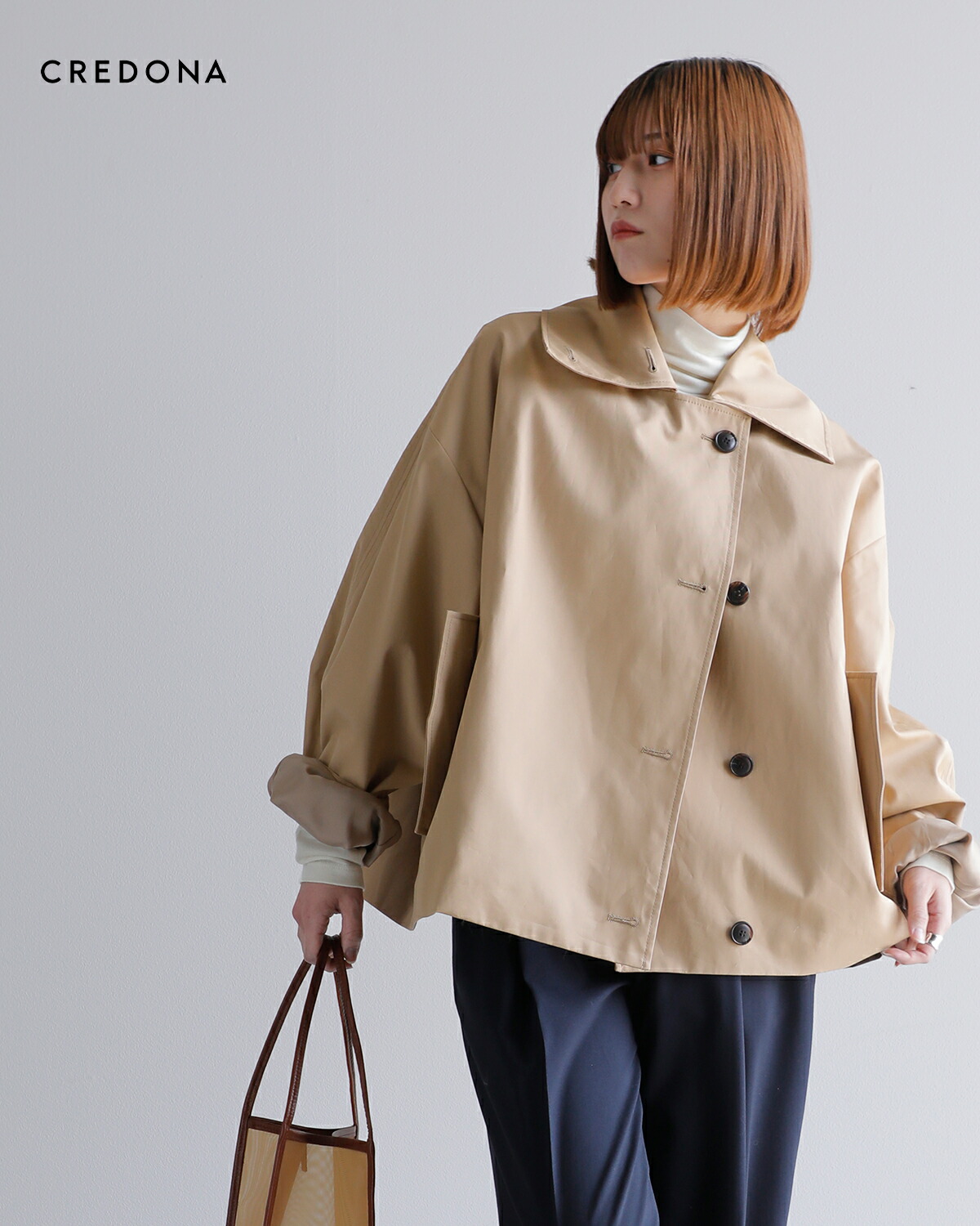 楽天市場】CREDONA クレドナ 60/2 コットン ギャバジン ショート