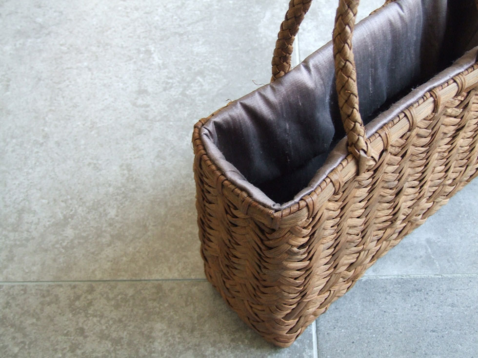 楽天市場】純国産 山葡萄かごバッグ 三本四つ目変わり縦網代編み