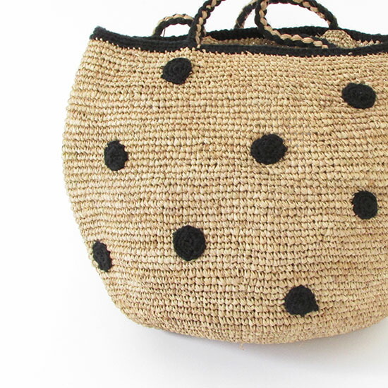 楽天市場】ノロ NORO MADRAGUE PETIT POIS M ドット かごバッグ ドット