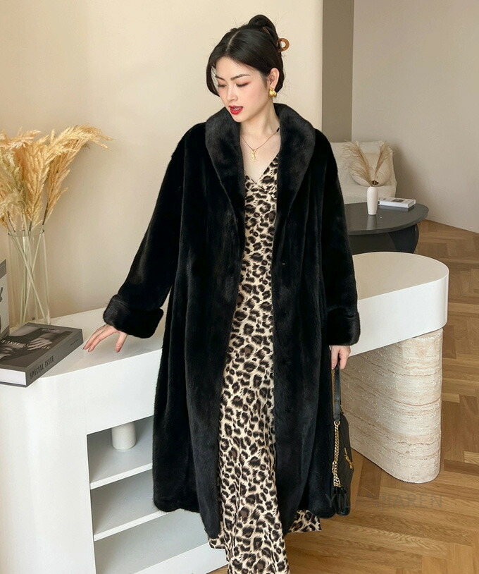 楽天市場】ファーコート フェイクファーコート エコファー ミンク