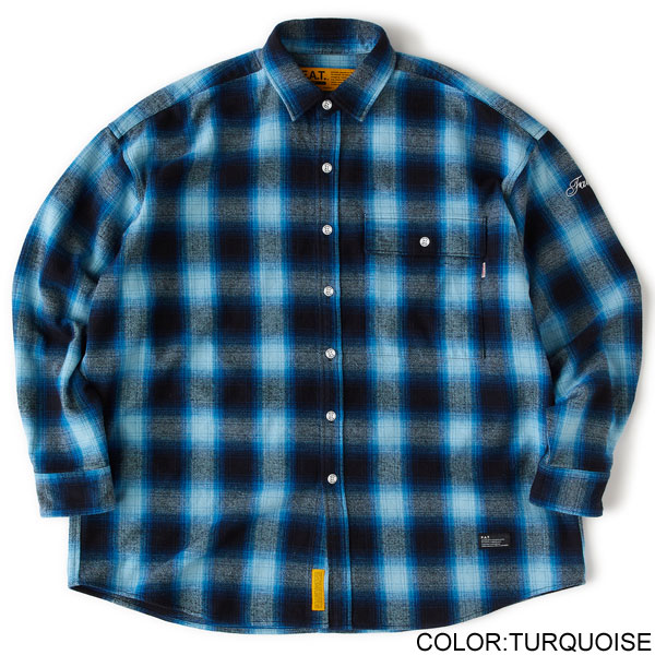 楽天市場】FAT エフエーティー ビックシルエットチェックネルシャツ