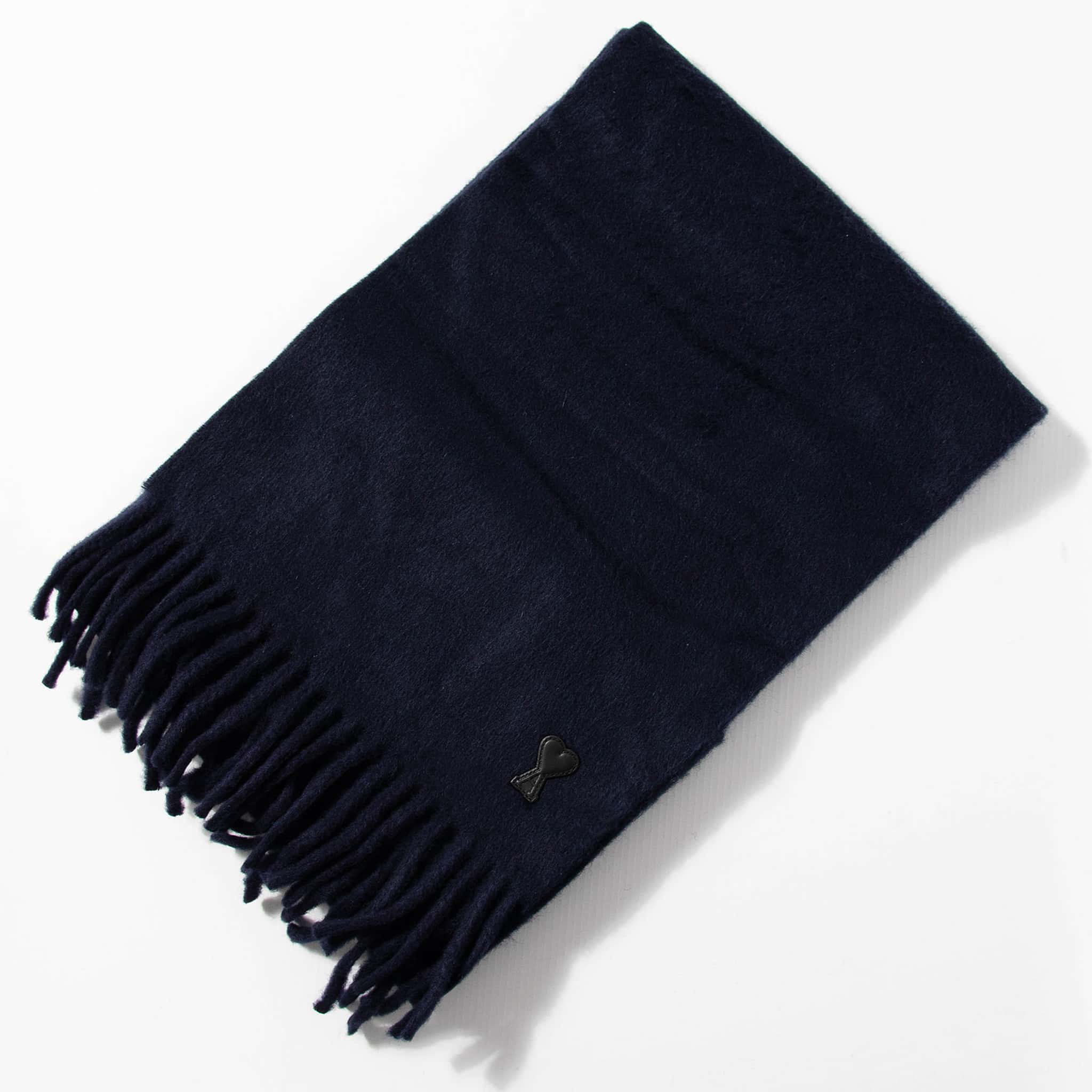 楽天市場】アミパリス AMI PARIS マフラー AMI DE COEUR LEATHER PATCH