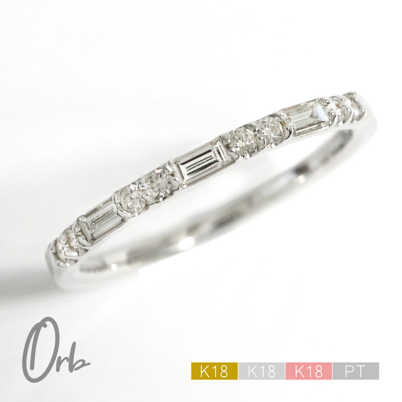 楽天市場】k18 エタニティ リング ダイヤモンド 0.2ct レディース