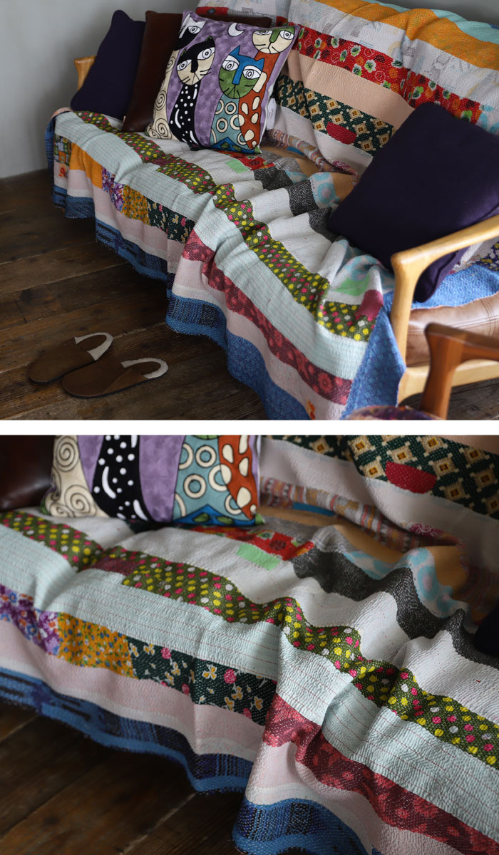 楽天市場】マルチカバー 150×215 ラリーキルト リバーシブル パッチ