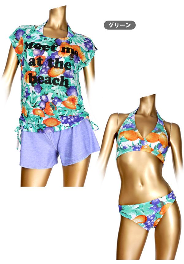 楽天市場】NICE CLAUP ビキニ 水着 レディース 4点セットアップ 7S 9M