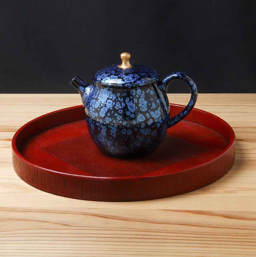 楽天市場】急須 常滑焼 昭龍作 ブルー天目長つぼポット 250cc /名工作