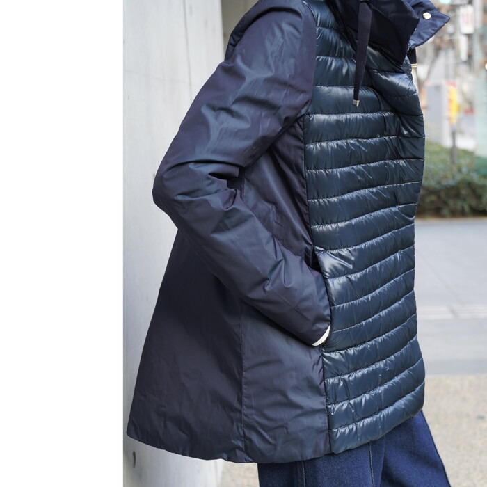 楽天市場】送料無料 HERNO ヘルノ 2way ダウンハーフコート 超軽量