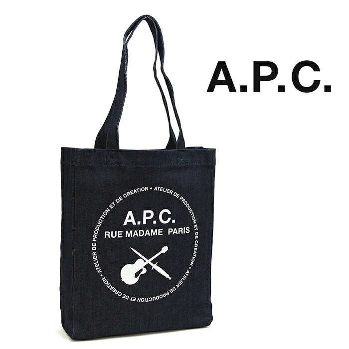 楽天市場】APC アーペーセー トートバッグ デニムトート デニムブルー