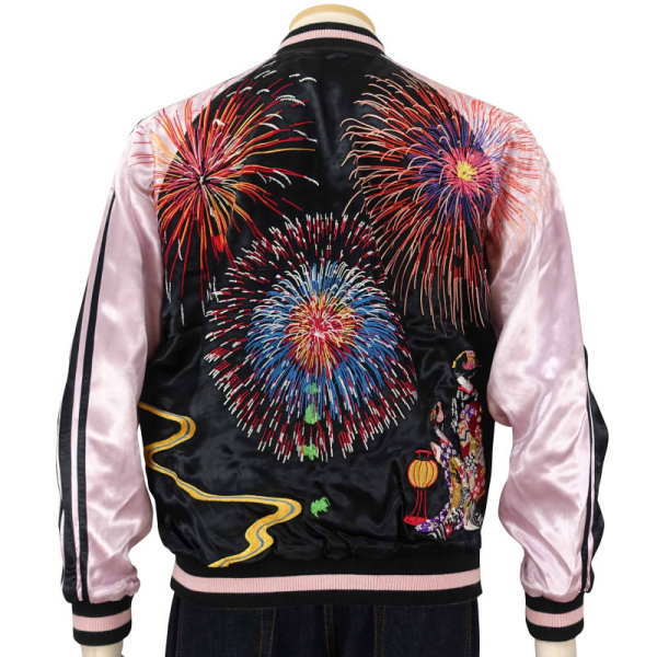 楽天市場】【花旅楽団】花火と舞妓刺繍スカジャン【SCRIPT】メンズ