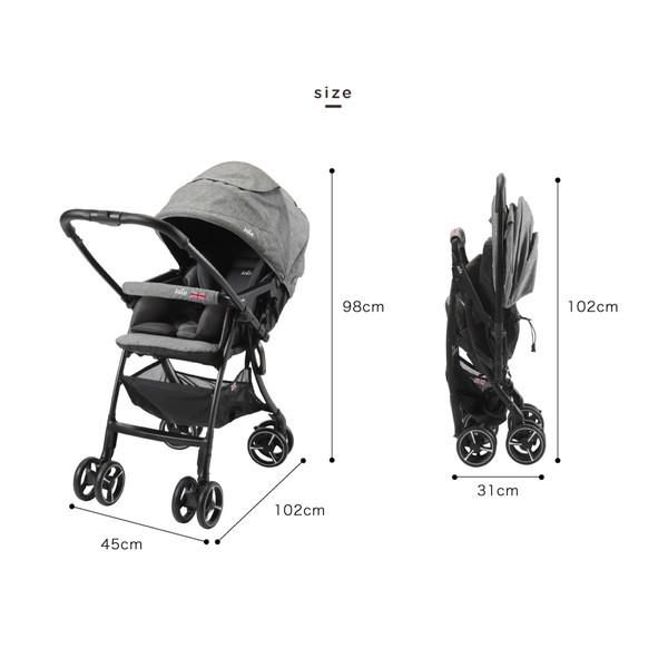 楽天市場】カトージ Joie ベビーカー スマバギ4WD クロム (1ヶ月から3