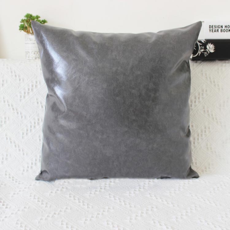 楽天市場】レザー クッションカバー 50×50cm シンプル カフェ レザー