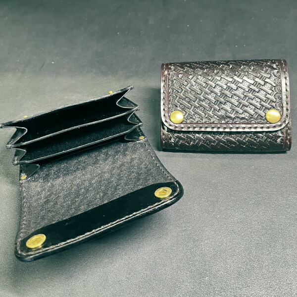 楽天市場】バスケット柄 ショートウォレット スタンピング アイアン