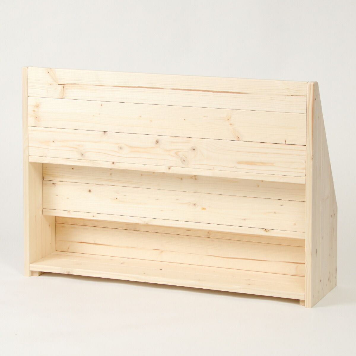 楽天市場】絵本棚 天然木 木製 人気 大容量 ワイド 無垢 本棚 表紙が