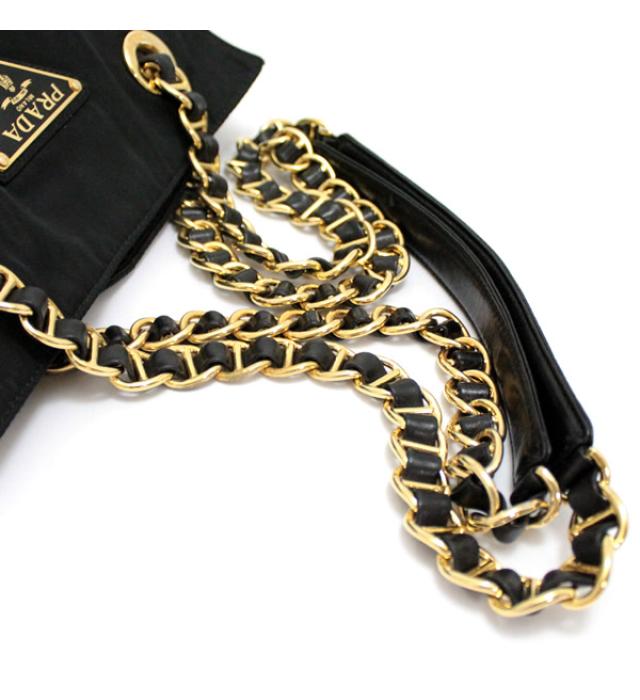 楽天市場】プラダ PRADA ヴィンテージ デカ三角ロゴ チェーン