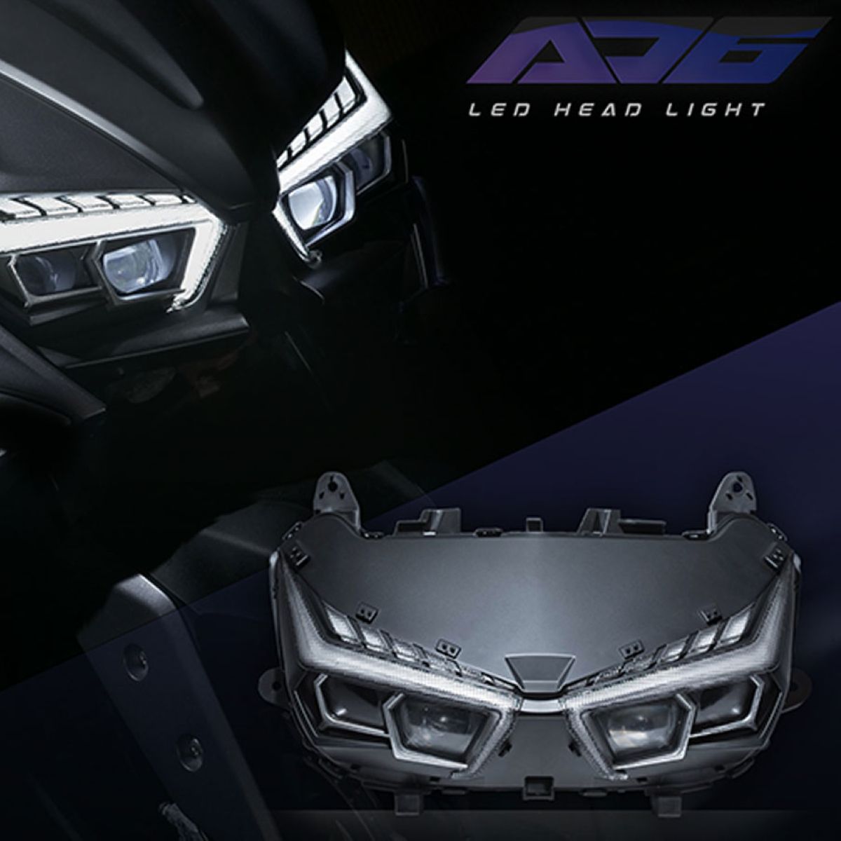 楽天市場】AJ6 6型シグナス グリファス GRYPHUS LED 4眼 ヘッドライト