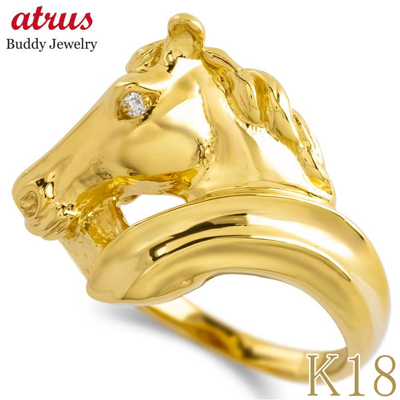 楽天市場】18金リング馬の通販