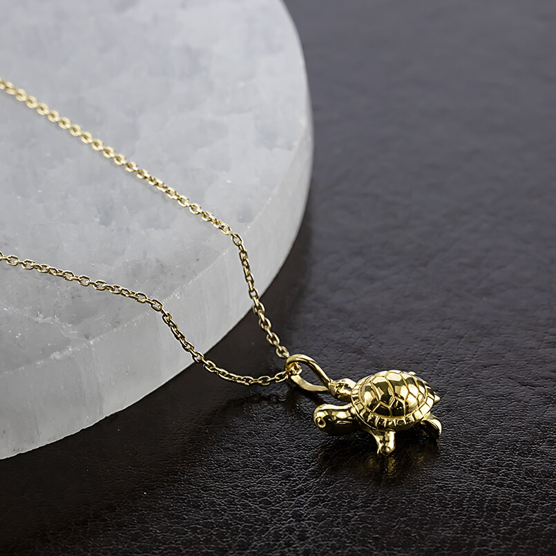 楽天市場】【10%OFFセール】24金 ネックレス 純金 亀 ペンダントトップ