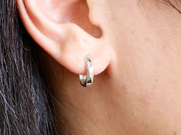 楽天市場】プラチナ ピアス メンズ フープ フープピアス pt900 片耳