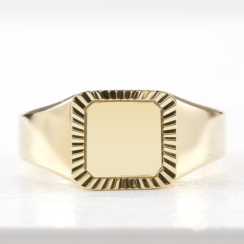 楽天市場】【10%OFFセール】18金 リング ゴールド メンズ 18k 印台
