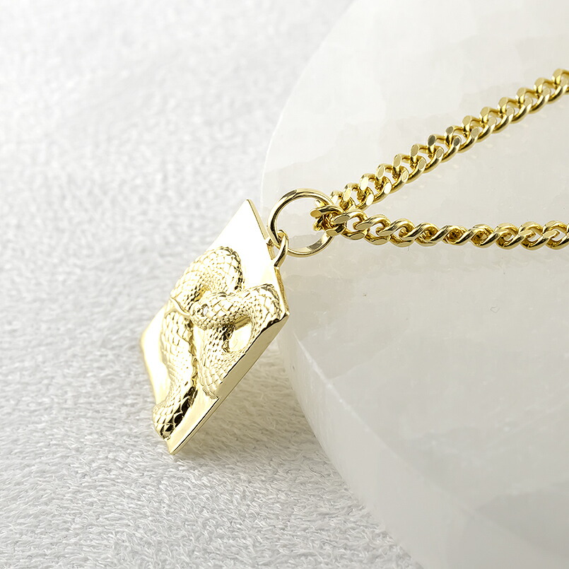 楽天市場】【10%OFFセール】ヘビ 蛇 ペンダントトップ k18 スネーク 18