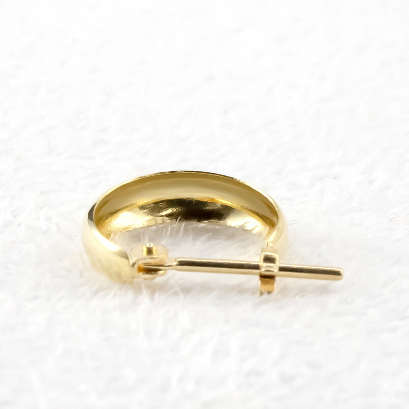 楽天市場】【最短発送】 18金 フープ ピアス メンズ 片耳用 小さめ