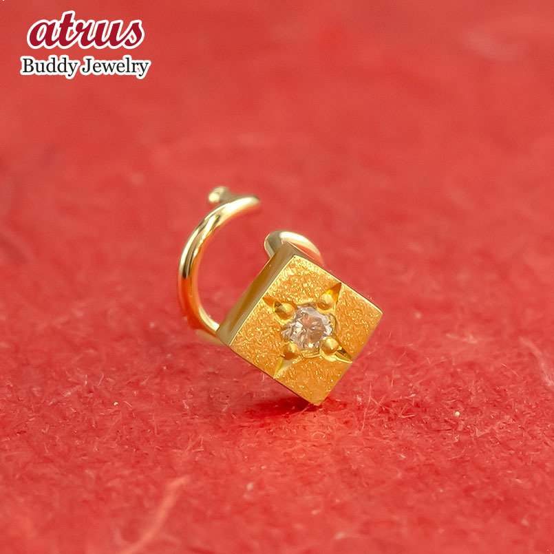 楽天市場】純金 キャッチのいらないピアス メンズ 片耳 24金