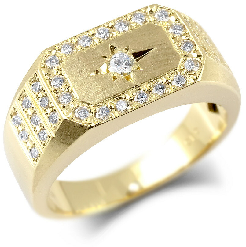 楽天市場】【10%OFFセール】18金 ゴールド リング メンズ 幅広 太め