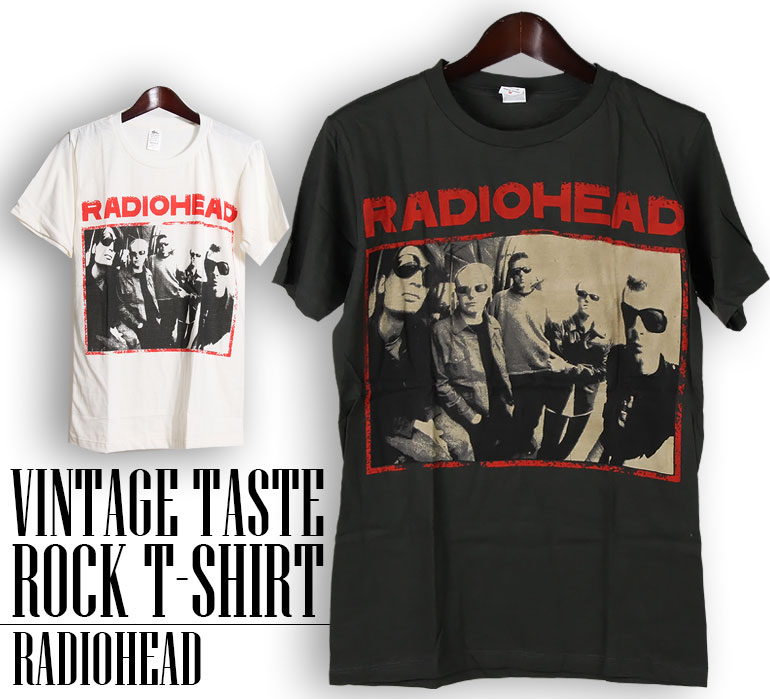 楽天市場】ヴィンテージ風 Radiohead Tシャツ レディオヘッド ロックT