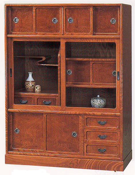 楽天市場】茶箪笥 和茶棚 MK4471 花月 ケヤキ 欅 幅85cm 静岡県産