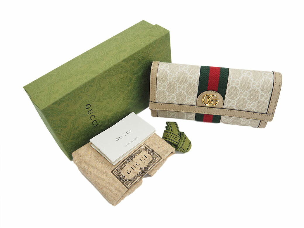 楽天市場】グッチ GUCCI 財布 二つ折り 長財布 GGスプリーム オフィ