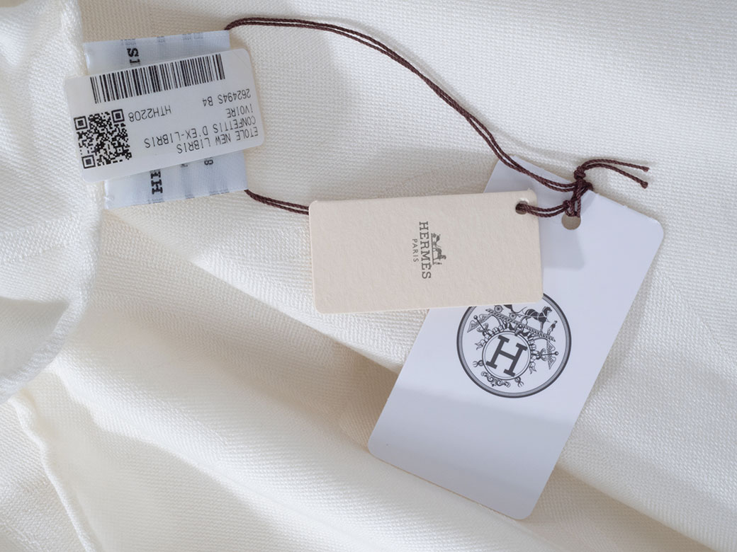 楽天市場】エルメス HERMES ニューリブリス ストール イヴォワール 白