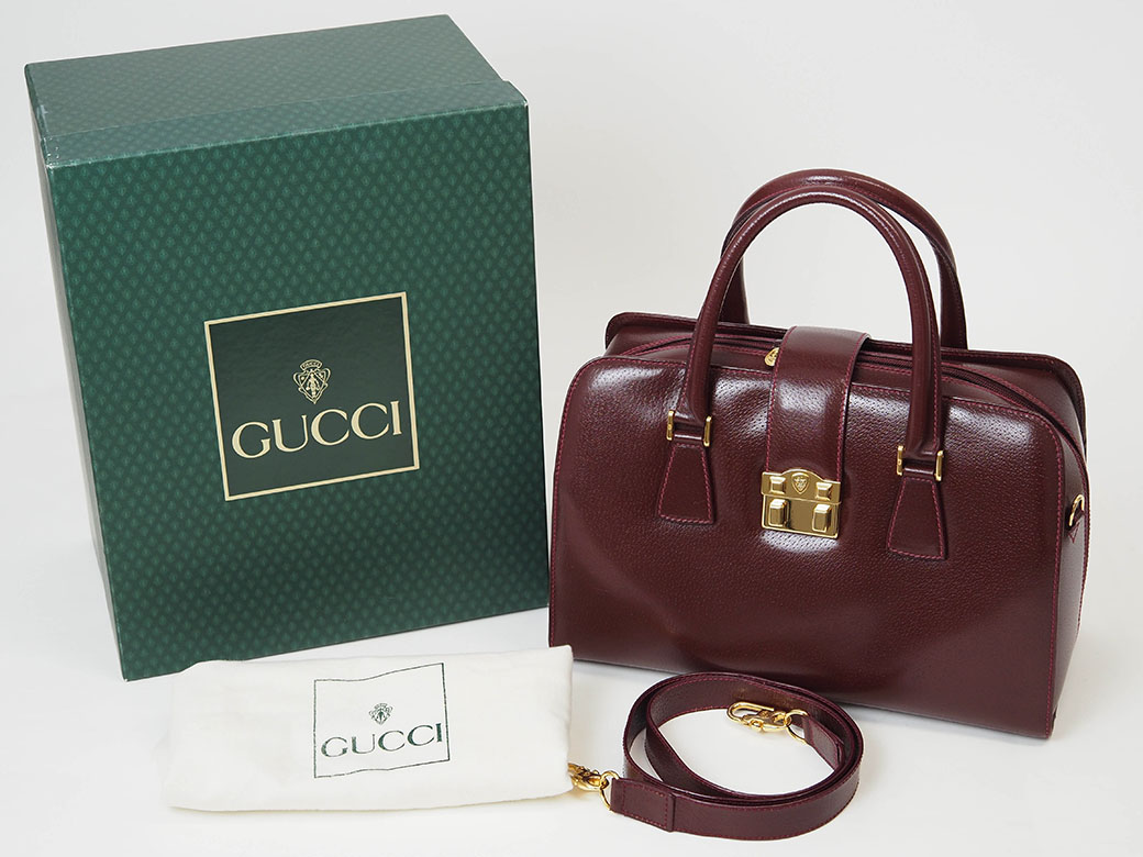 楽天市場】グッチ GUCCI バッグ 2WAY ボルドー ドクターズバッグ