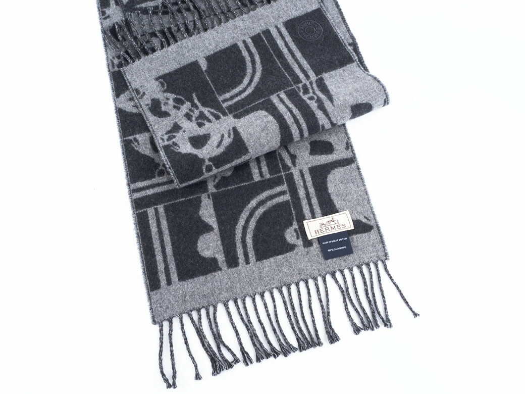 楽天市場】エルメス HERMES カシミヤ マフラー ブリッド ドゥ ガラ