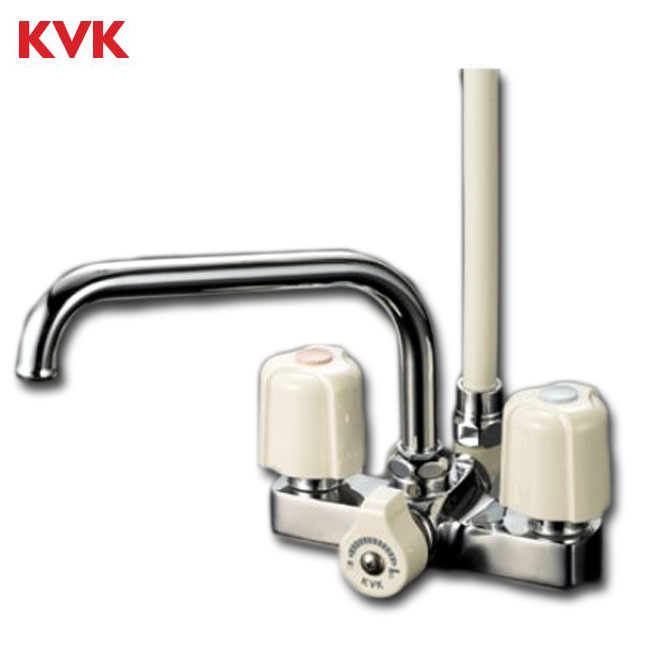 KVK デッキ形2ハンドルシャワー KF14E (水栓金具) 価格比較 - 価格.com
