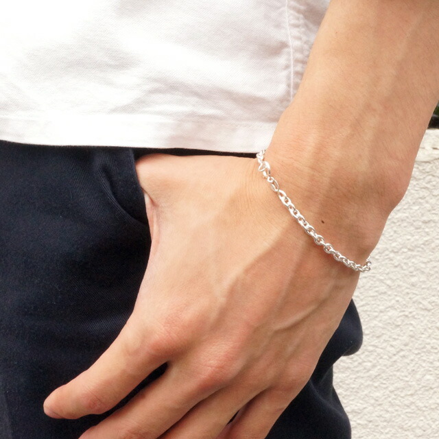 楽天市場】小豆(太)チェーン シルバーブレスレット シルバー925 メンズ
