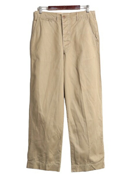 楽天市場】50s ☆ 52年製 US ARMY 米軍実物 コットン チノ パンツ