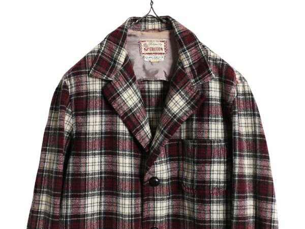 楽天市場】50s USA製 マクレガー チェック ウール テーラード