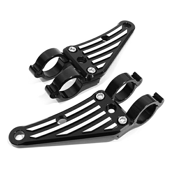 楽天市場】【送料無料】 アルミ ヘッドライト ステーブラック 43mm 43φ