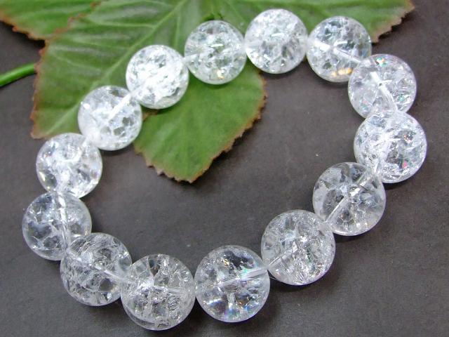 楽天市場】31471F 虹入り 15mm〜16mm AA クラック水晶 爆裂水晶