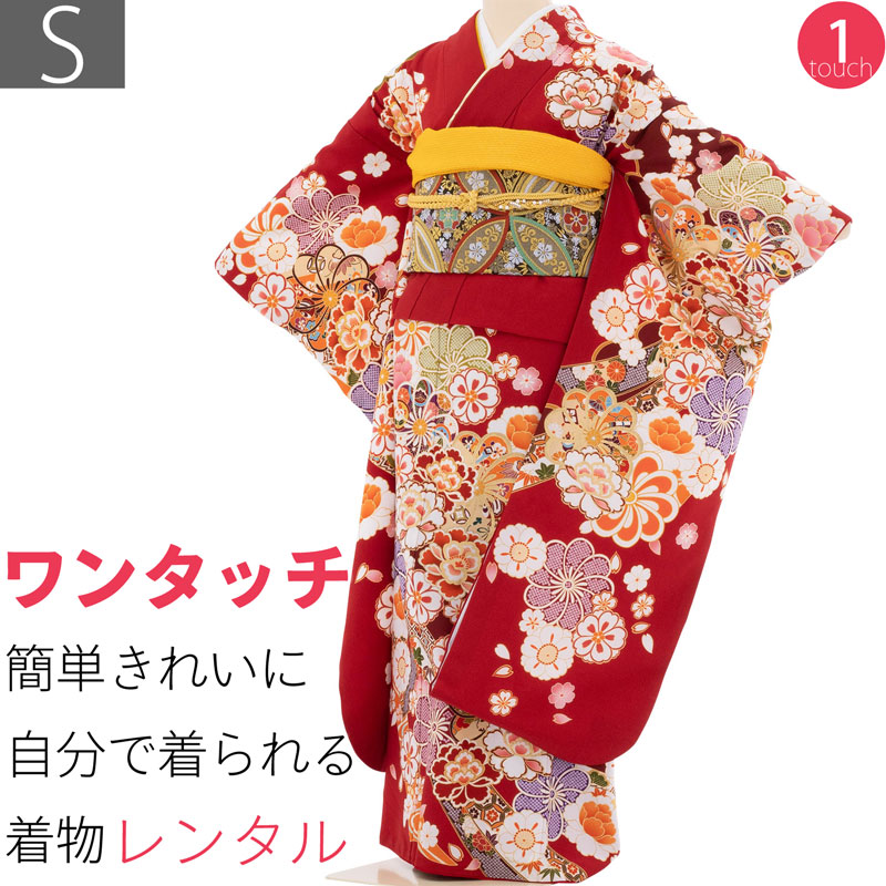 楽天市場】【レンタル】振袖 レンタル 成人式 「Sサイズ」赤 牡丹 ねじ