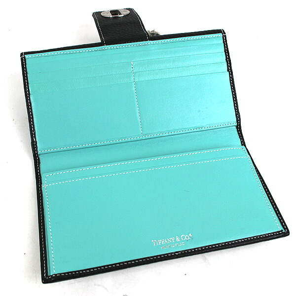 楽天市場】ティファニー 長財布 二つ折り長財布 ブラック 黒 美品 r112