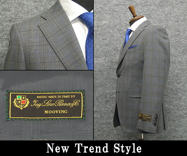 楽天市場】春夏物 グレー/格子 [ロロピアーナ] MOOVING使用 [YA体][AB