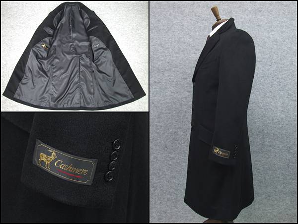 楽天市場】秋冬物 カシミヤ100％ シングルチェスターコート[YA体〜AB体