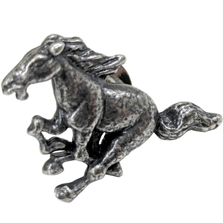 楽天市場】ラペルピン メンズ 馬 アンティークシルバー 銀 ブローチ