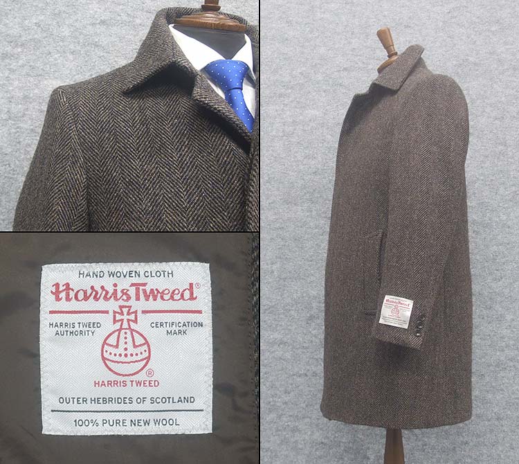 楽天市場】英国生地 [Harris Tweed]ハリスツイード ステンカラーコート